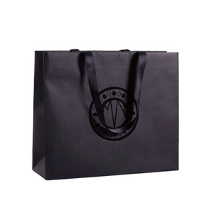 Personnalisé Votre Propre Logo Vêtements Shopping <span class=keywords><strong>Sac</strong></span> En Papier Boutique Vêtements Sacs D'emballage Avec Poignées <span class=keywords><strong>De</strong></span> Ruban - Product Image 3