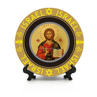 Ventes en gros de souvenirs touristiques de Jérusalem, Israël, assiettes en porcelaine décoratives personnalisées, logo personnalisé, assiette en céramique souvenir avec support