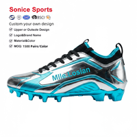 Chaussures de football américaines fabriquées en usine OEM, fabricant de chaussures de football américain à Quanzhou, chaussures de football américaines de couleur personnalisée