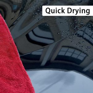 Serviettes de lavage de voiture en microfibre torsadée sans bords, double séchage, 1400 g/m², séchage rapide, pour la maison et l'auto, super absorbantes - Product Image 4