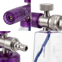 Canon à mousse PA multicolore DJ-PA005 1L pour nettoyeur haute pression, en acier inoxydable de qualité alimentaire, avec raccord rapide 1/4 pour automobile