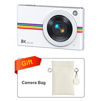 Appareil photo numérique compact de poche, fin et léger, 5K30FPS, vlogging, autofocus, écran IPS de 2-3 pouces, appareil photo compact pour cadeau d'adolescent