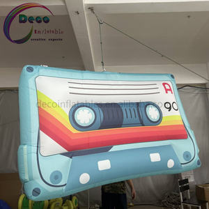 เทปคาสเซ็ตแขวนสีเขียวประดับแบบเป่าลมดีไซน์ใหม่สำหรับงานเทศกาลดนตรีการตกแต่งเวที - Product Image 1