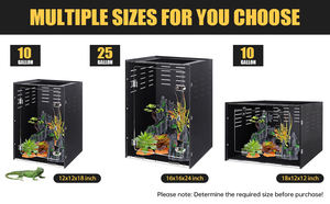 Innovatives Acryl-Gecko-Terrarium für Reptilien Klares minimalist isches Design Verbesserter Luftstrom Klassisches Muster gehäuse im klassischen Stil - Product Image 4