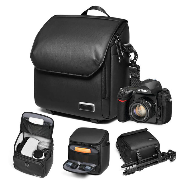 Waterproof Camera Bag Sling Crossbody Shockproof Lightweight Multi Compartment Photography Lens Storage Outdoor Travel Daily