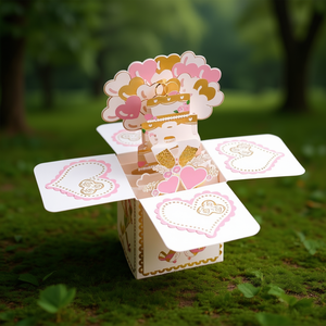 Tarjeta de Invitación de Boda 3D Pop Up, Celebración de Matrimonio de Lujo, Papel de Alta Calidad, Ecológico - Product Image 3