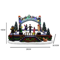 Décorations de Noël en résine avec danseurs féeriques LED lumineux et musique pour les fêtes