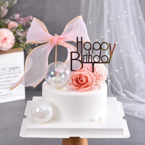 Bola de plástico plata blanca para diferentes tamaños hermosa torta horneada romántica y decoración de pastel de cumpleaños - Product Image 2