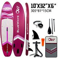 Planche de paddle gonflable tout-en-un de haute qualité avec pompe, aileron et construction en PVC durable pour le surf en eaux océaniques