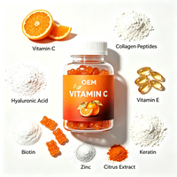 Gummies à la vitamine C et aux agrumes, complément apaisant pour la peau, les cheveux et les ongles des adultes, éclaircissant, améliore l'immunité, sans gluten, végétalien