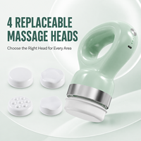 Pistolet de massage portatif pour tissus profonds, masseur musculaire à percussion, 4 têtes de massage pour le dos, le cou, les épaules et la tête