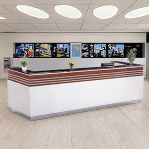 Hiện Đại Tối Giản MDF Bàn Tiếp Tân Cho Văn Phòng Trường Học Khách Sạn Phòng Tập Thể Dục Kinh Doanh Bệnh Viện Trung Tâm Với Acrylic <span class=keywords><strong>Countertop</strong></span> - Product Image 1
