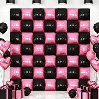 36 ballons carrés en aluminium rouges, verts, dorés et noirs pour fond mural, kit arche de guirlande de 124 ballons double face, fournitures quotidiennes gratuites