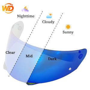 Visière photochromique auto-tintée pour casques HJ-33 & I90 – Protection solaire jour et nuit, lentille moto UV <span class=keywords><strong>Iridium</strong></span> PC & coque en fibre de verre – Nouveauté - Product Image 1
