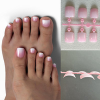 120 pièces boîte orteil français faux ongles conseils artificiel acrylique manucure Art décoration ongles d'orteil conseils mat presse sur orteil ongles conseils