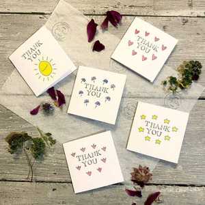 Carte de remerciement personnalisée, colorée, écologique, pliable sur une face, en papier cartonné, pour costumes - Product Image 3