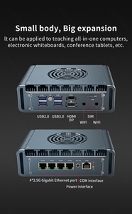 12th Gen Intel Core i7 i5 มินิพีซี 4x2.5G Lan Opnsense PVE ESXi Win 11 จอแสดงผล 4K อุตสาหกรรมมินิซอฟท์เราเตอร์ Linux Pfsense - Product Image 5