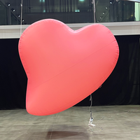 Ballon géant gonflable personnalisé en forme de cœur rouge pour fiançailles, Saint-Valentin, mariage, décoration de scène, publicité