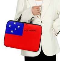 Sac pour ordinateur portable avec drapeau de Samoa, style patriotique, en polyester, étui pour ordinateur portable, sacoche, housse de voyage pour tablette