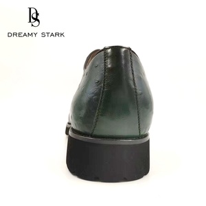 Chaussures Oxford pour hommes, fabriquées à la main en Italie, en cuir véritable vert, à lacets, respirantes, confortables, pour le bureau, style automne, formelles et décontractées, nouveau modèle. - Product Image 3