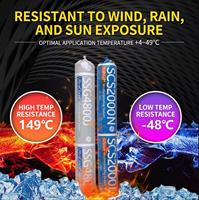 Scellant silicone neutre non corrosif à séchage rapide SCS2000N SilPruf OEM pour adhésif de renforcement de panneaux et emballage de construction