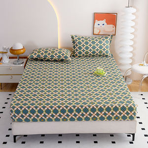 Funda protectora <span class=keywords><strong>de</strong></span> colchón <span class=keywords><strong>de</strong></span> Color <span class=keywords><strong>de</strong></span> polialgodón estampado, juego <span class=keywords><strong>de</strong></span> colcha fija, funda <span class=keywords><strong>de</strong></span> <span class=keywords><strong>cama</strong></span> ajustada, Sábana acolchada - Product Image 5