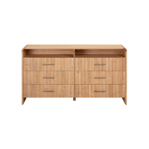 Colección RIVEO RANGE, Muebles de Madera para el Hogar, Cómoda de Madera Maciza con 6 Cajones, Armario de Madera para Dormitorio, Almacenamiento, Superventas - Product Image 1