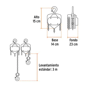 Tripper da 1/2 tonnellate di paranco a catena manuale in acciaio con catena G80 per applicazioni di sollevamento manuale nella costruzione - Product Image 2