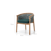 Ensemble de salle à manger d'extérieur avec table ronde et chaises, mobilier de jardin en aluminium minimaliste, imperméable, pour hôtel, appartement