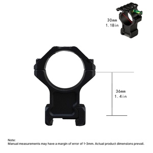 Anneaux de montage pour lunette BANGBANG, anneaux de montage pour lunette à tube de 30 mm avec calibration horizontale et hauteur centrale de 1,4 pouce pour l'observation en extérieur (noir) - Product Image 4