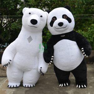 <span class=keywords><strong>Costume</strong></span> <span class=keywords><strong>da</strong></span> Mascotte Personalizzato Gonfiabile a Grandezza Naturale, <span class=keywords><strong>Panda</strong></span> e Orso Polare Cartoon per Adulti - Product Image 3