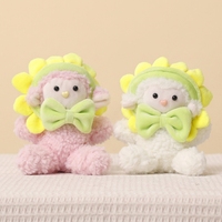 En gros, Porte-clés pendentif en peluche mignon et créatif, motifs tournesol, mouton, agneau, doux et moelleux, mascotte, jouet animal en peluche, OEM, pour cadeau