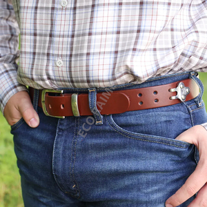 เข็มขัดลำลองผู้ชายสีน้ำตาลดำแบบปรับได้ ขนาดกว้าง 3.0 ซม. เป็นมิตรกับสิ่งแวดล้อม สำหรับใช้ในชีวิตประจำวัน ราคาขายส่ง พร้อมบริการ OEM - Product Image 3