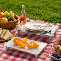 Étagère en verre transparent pour ordinateur, petite taille, avec pieds à ventouse, étagère en verre transparent