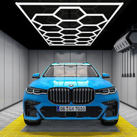 Lumière de travail modulaire hexagonale en nid d'abeille - Étanche, portable, LED pour atelier, garage, entrepôt
