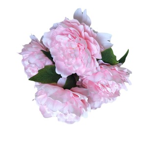 Flores artificiales Queyiyi, ramo de peonías y hierbas de 46 cm, blanco, azul, morado claro, champán, decoración para el hogar y bodas - Product Image 5