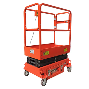 Высококачественная электрическая подъемная платформа, люлька для высотных работ, надежные аккумуляторные блоки, мини-ножничный подъемник - Product Image 2