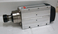 Kit moteur de broche carré refroidi par air 4,5 kW 220 V avec meilleur variateur de fréquence (VFD) ER32 pour routeur CNC et machine de fraisage