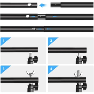 Verstelbare Gesprayde Achtergrondstandaard PULUZ 2 X 3M Fotografie Video Studio Achtergrond Ondersteunende Standaardsysteem Kit Set - Product Image 3