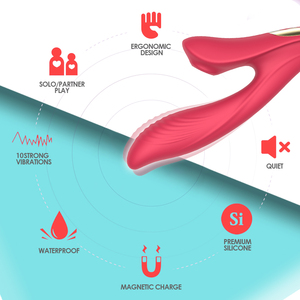 Vibrador de Conejo con Succión Clitoriana, Juguete Sexual para Adultos con Vibración Ondulante, Recargable por USB Inalámbrico Meiper para la Masturbación Femenina - Product Image 3