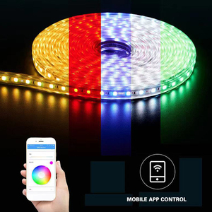 Tira de luces <span class=keywords><strong>LED</strong></span> RGB inteligentes a prueba de agua para exteriores, 5m, batería USB, Control remoto, precio de fábrica, Material de PC blanco, 8mm/12mm de ancho - Product Image 5