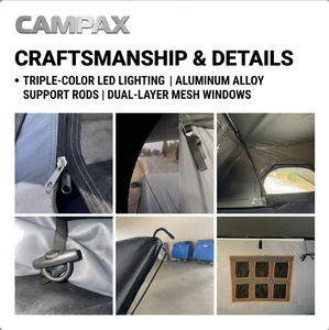 Carpa de Techo Rígida Universal para SUV, Carpa para Dormir al Aire Libre para 4 Estaciones con Colchón de Espuma de Alta Densidad - Product Image 4