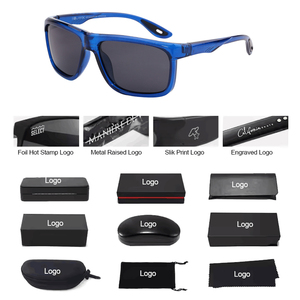 Lunettes de soleil populaires à la mode, monture en plastique personnalisée, lunettes de soleil pas chères en gros pour femmes et hommes, idéales pour la pêche en extérieur - Product Image 2