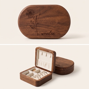 Retro Handcrafted Wooden Jewelry <b>Box</b> Velvet Lining Custom Logo Wood <b>Jewellery</b> Packaging <b>Box</b> for <b>Ring</b> Pendant Bracelet Wholesale - Product Image 1
