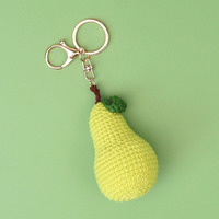 Fruit Gehaakte Sleutelhanger Druif Sinaasappelen Cherrie Avocado 'S Citroen Perziken Watermeloen Aardbeien Amigurumi Breien Kersen Sleutelhangers