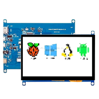 Pantalla de 7 Pulgadas 1024x600 para Raspberry Pi 4B/3B, Pantalla Táctil Windows, Mini Monitor HD MI de 7 Pulgadas con Pantalla Táctil Capacitiva