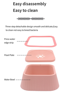 Moderno y Duradero Bebedero para Perros y Gatos con Diseño Sólido, Antideslizante, con Protección para el <span class=keywords><strong>Cuello</strong></span>, Forma Cuadrada, Material PP, Portátil - Product Image 3