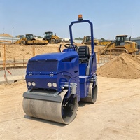Rouleau compresseur vibrant à double tambour fiable de 2 tonnes et 1,5 tonne pour la construction routière, à vendre
