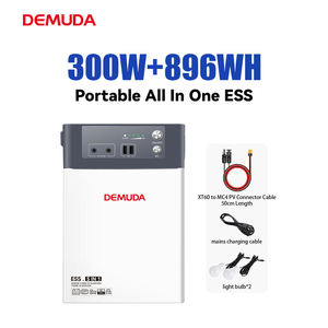 DEMUDA 300W 896WH ชุดสถานีพลังงานแสงอาทิตย์แบบพกพาครบชุด ระบบ ESS สำหรับบ้าน ชุดไฟโซลาร์เซลล์แบบออฟกริด ระบบพลังงานแสงอาทิตย์ขนาดเล็ก - Product Image 1