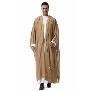 Abiti Musulmani da Uomo a Maniche Lunghe, Abbigliamento Etnico Nero e Bianco, Elegante Abaya per Uomo per Feste Mediorientali ed Eid - Product Image 3